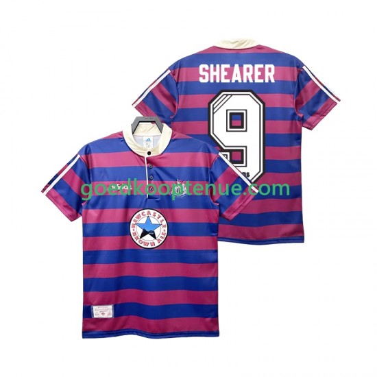 Uit Retro Tenue van Newcastle United SHEARER 9 1995 1997 Heren Korte Mouw