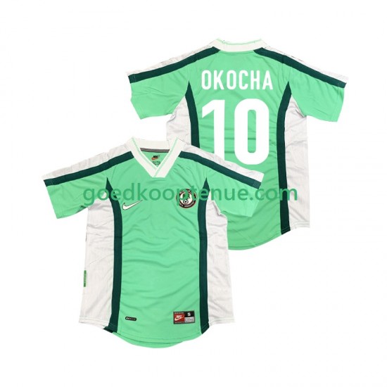 Thuis Retro Tenue van Nigeria OKOCHA 10 Heren 1998 Korte Mouw