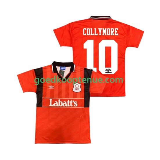 Thuis Retro Tenue van Nottingham Forest COLLYMORE 10 1995 Heren 1994 Korte Mouw