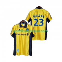 3de Retro Tenue van Olympique Marseille Gallas 23 Heren 1998 1999 Korte Mouw