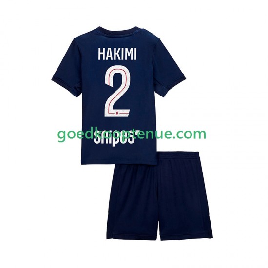 Thuis Tenue van Paris Saint-Germain Hakimi 2 Kind 2-13 jaar 2025-26 Korte Mouw
