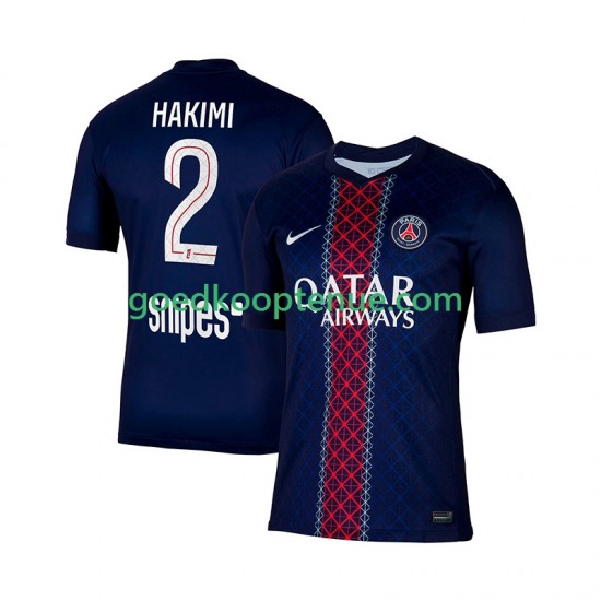 Thuis Tenue van Paris Saint-Germain Hakimi 2 Heren 2025-26 Korte Mouw