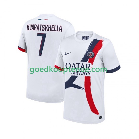Uit Tenue van Paris Saint-Germain Khvicha Kvaratskhelia 7 Heren 2025-26 Korte Mouw