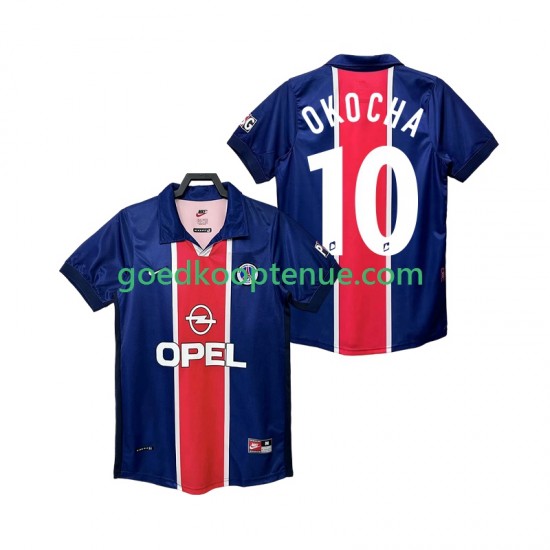 Thuis Retro Tenue van Paris Saint-Germain OKOCHA 10 Heren 1998 1999 Korte Mouw