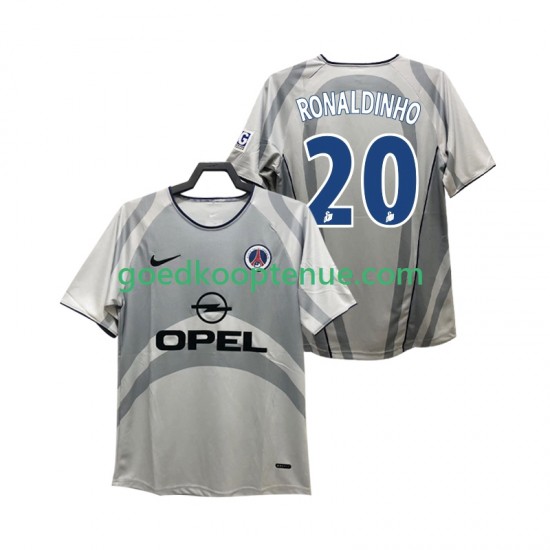 Uit Retro Tenue van Paris Saint-Germain RONALDINHO 20 2001 Heren 2002 Korte Mouw