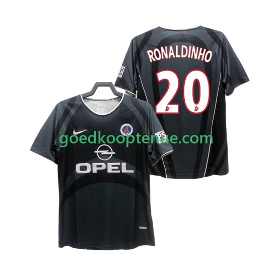 3de Retro Tenue van Paris Saint-Germain RONALDINHO 20 2001 Heren 2002 Korte Mouw