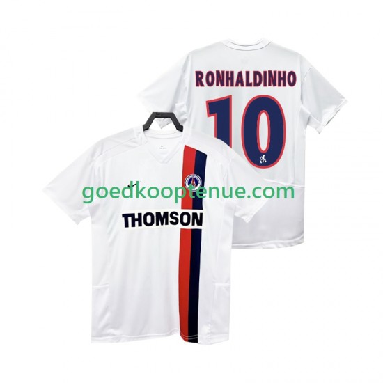 Uit Retro Tenue van Paris Saint-Germain RONHALDINHO 10 2003 Heren 2002 Korte Mouw