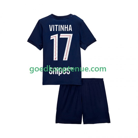 Thuis Tenue van Paris Saint-Germain Vitinha 17 Kind 2-13 jaar 2025-26 Korte Mouw