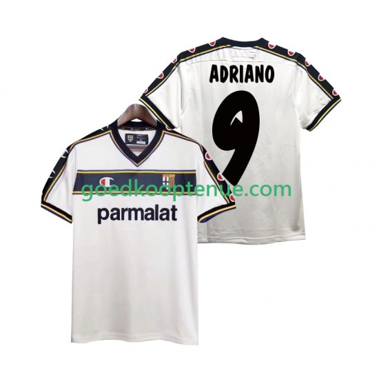 Uit Retro Tenue van Parma ADRIANO 9 2003 Heren 2002 Korte Mouw