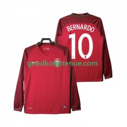 Thuis Retro Tenue van Portugal BERNARDO 10 2016 Heren Lange Mouw