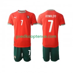 Thuis Tenue van Portugal Cristiano Ronaldo 7 Kind 2-13 jaar 2025 Korte Mouw