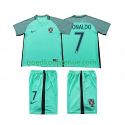 Uit Retro Tenue van Portugal Cristiano Ronaldo 7 2016 Kind 2-13 jaar Korte Mouw