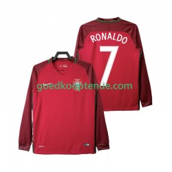Thuis Retro Tenue van Portugal Cristiano Ronaldo 7 2016 Heren Lange Mouw
