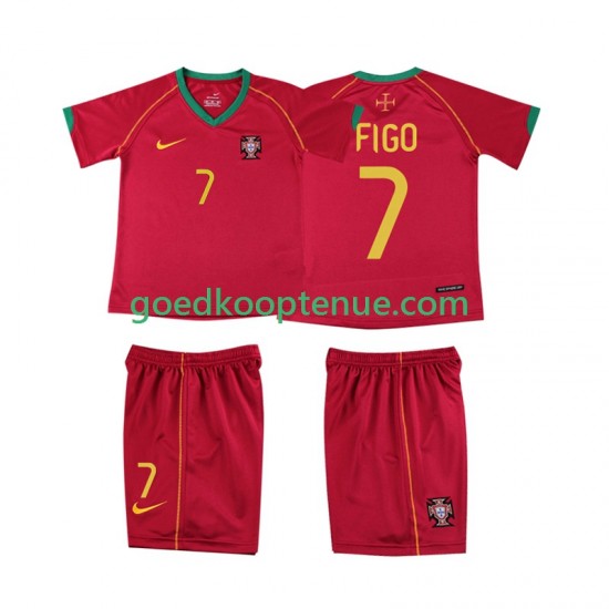 Thuis Retro Tenue van Portugal FIGO 7 Kind 2-13 jaar 2006 Korte Mouw Thuis Retro Tenue van Portugal FIGO 7 Kind 2-13 jaar 2006 Korte Mouw