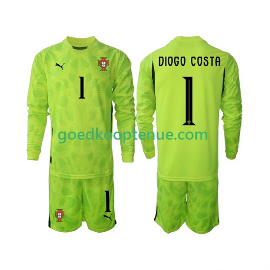 Thuis Tenue van Portugal Keepersshirt Diogo Costa 1 Kind 2-13 jaar 2025 Lange Mouw