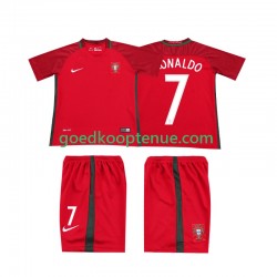 Thuis Retro Tenue van Portugal RONALDO 7 2016 Kind 2-13 jaar Korte Mouw