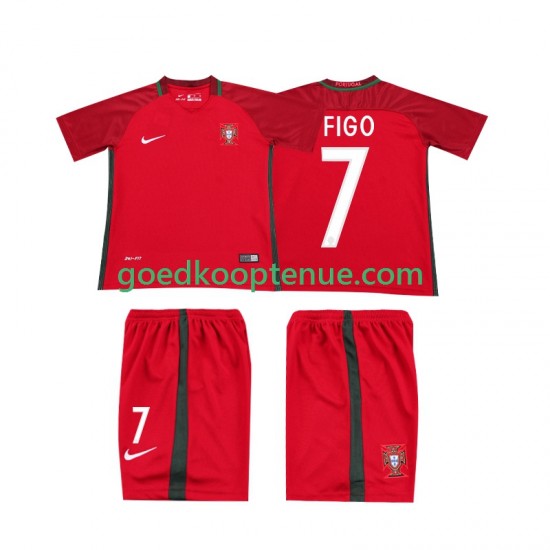 Thuis Retro Tenue van Portugal FIGO 7 2016 Kind 2-13 jaar Korte Mouw Thuis Retro Tenue van Portugal FIGO 7 2016 Kind 2-13 jaar Korte Mouw