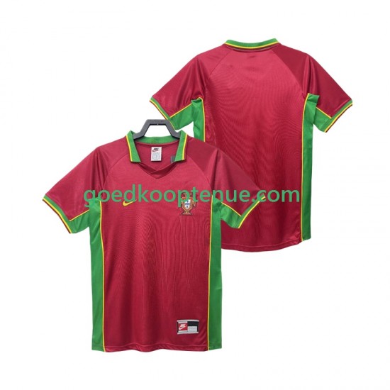 Thuis Retro Tenue van Portugal Heren 1998 Korte Mouw