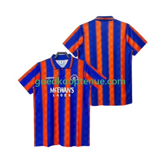 Uit Retro Tenue van Rangers 1993 Heren 1994 Korte Mouw