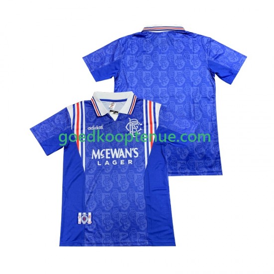 Thuis Retro Tenue van Rangers 1996 1997 Heren Korte Mouw