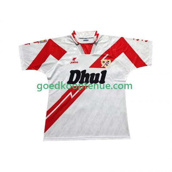 Thuis Retro Tenue van Rayo Vallecano 1995 Heren 1994 Korte Mouw