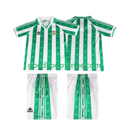 Thuis Retro Tenue van Real Betis 1996 1997 Kind 2-13 jaar Korte Mouw