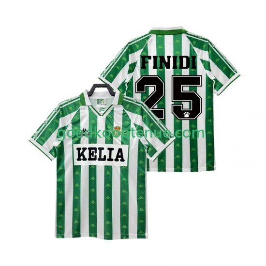 Thuis Retro Tenue van Real Betis FINIDI 25 1995 1996 Heren Korte Mouw