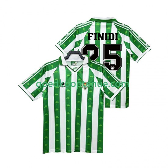 Thuis Retro Tenue van Real Betis FINIDI 25 1996 1997 Heren Korte Mouw
