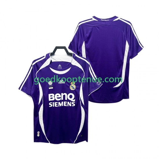 Uit Retro Tenue van Real Madrid 2007 Heren 2006 Korte Mouw