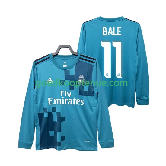 3de Retro Tenue van Real Madrid BALE 11 2017 2018 Heren Lange Mouw