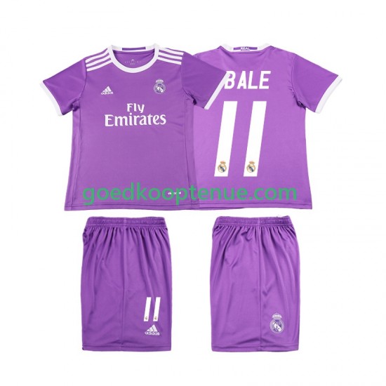 Uit Retro Tenue van Real Madrid Bale 11 2016 2017 Kind 2-13 jaar Korte Mouw