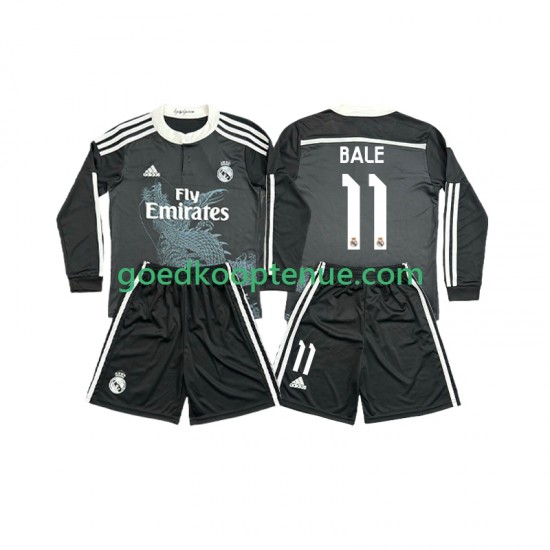3de Retro Tenue van Real Madrid Bale 11 2014 2015 Kind 2-13 jaar Lange Mouw
