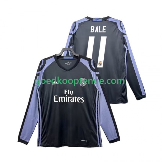 3de Retro Tenue van Real Madrid Bale 11 2016 2017 Heren Lange Mouw