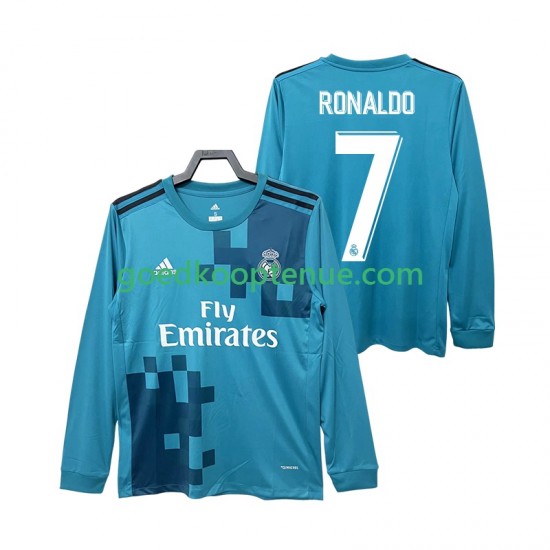 3de Retro Tenue van Real Madrid CRISTIANO RONALDO 7 2017 2018 Heren Lange Mouw