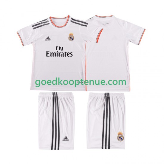 Thuis Retro Tenue van Real Madrid 2013 2014 Kind 2-13 jaar Korte Mouw