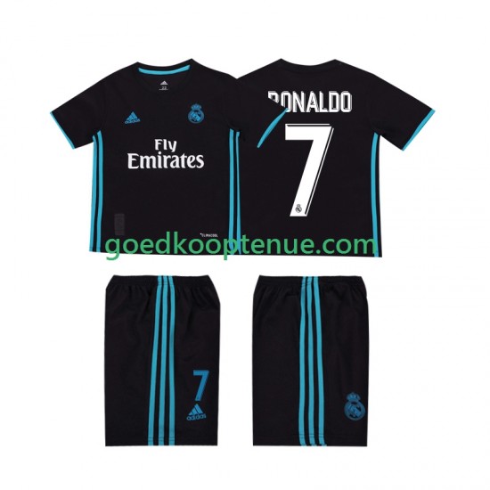 Uit Retro Tenue van Real Madrid Cristiano Ronaldo 7 2017 2018 Kind 2-13 jaar Korte Mouw