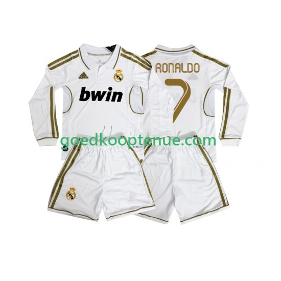 Thuis Retro Tenue van Real Madrid Cristiano Ronaldo 7 2012 Kind 2-13 jaar 2011 Lange Mouw