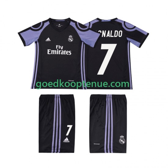 3de Retro Tenue van Real Madrid Cristiano Ronaldo 7 2016 2017 Kind 2-13 jaar Korte Mouw