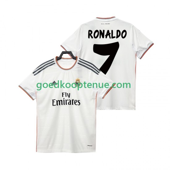 Thuis Retro Tenue van Real Madrid Cristiano Ronaldo 7 2013 2014 Heren Korte Mouw