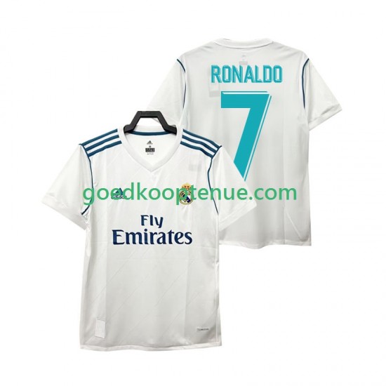 Thuis Retro Tenue van Real Madrid Cristiano Ronaldo 7 2017 Heren Korte Mouw