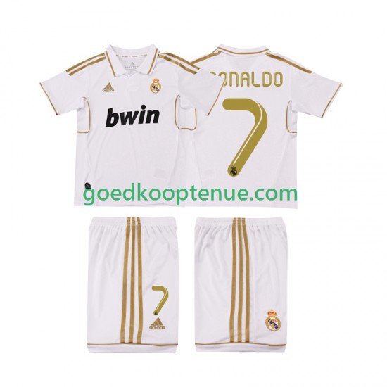 Thuis Retro Tenue van Real Madrid Cristiano Ronaldo 7 2012 Kind 2-13 jaar 2011 Korte Mouw