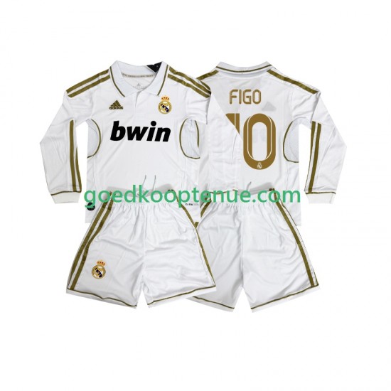 Thuis Retro Tenue van Real Madrid FIGO 10 2012 Kind 2-13 jaar 2011 Lange Mouw