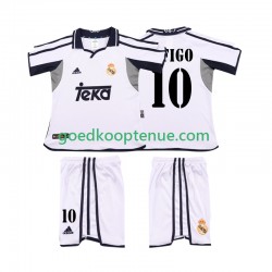 Thuis Retro Tenue van Real Madrid FIGO 10 2001 Kind 2-13 jaar 2002 Korte Mouw