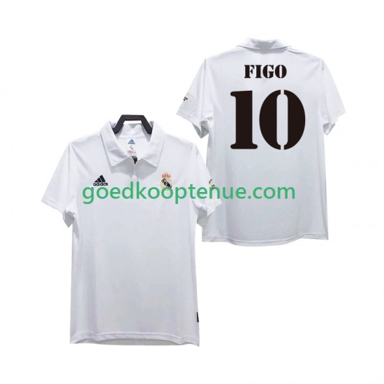 Thuis Retro Tenue van Real Madrid FIGO 10 2003 Heren 2002 Korte Mouw