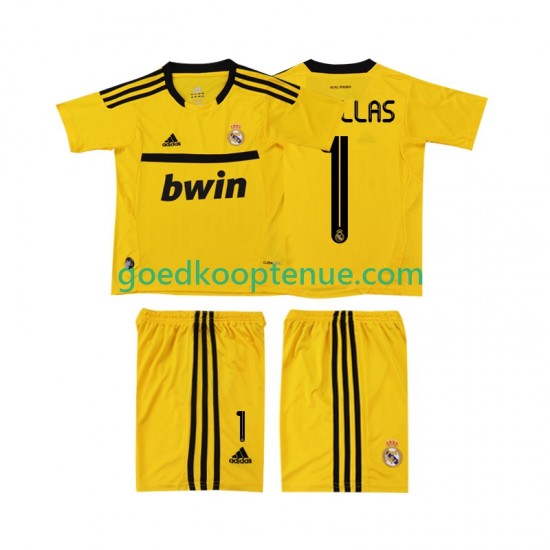 Thuis Retro Tenue van Real Madrid Keepersshirt CASILLAS 1 2012 Kind 2-13 jaar 2011 Korte Mouw