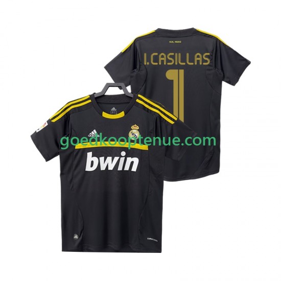 Uit Retro Tenue van Real Madrid Keepersshirt I.CASILLAS 1 2012 Heren 2011 Korte Mouw
