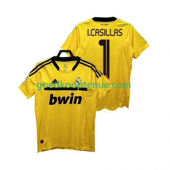 Thuis Retro Tenue van Real Madrid Keepersshirt I.CASILLAS 1 2012 Heren 2011 Korte Mouw