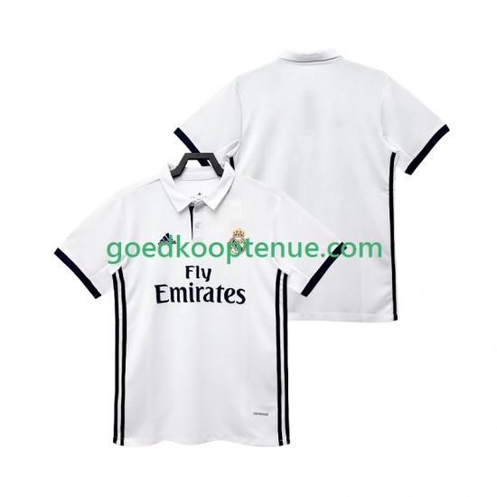 Thuis Retro Tenue van Real Madrid 2017 2018 Heren Korte Mouw