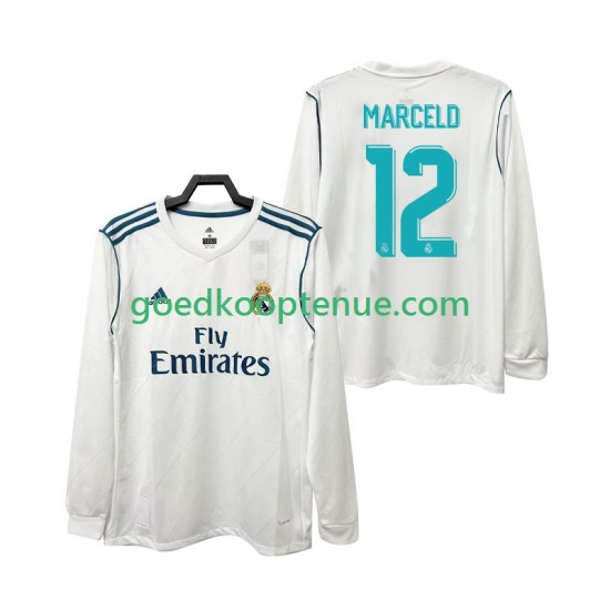Thuis Retro Tenue van Real Madrid MARCELD 12 2017 2018 Heren Lange Mouw