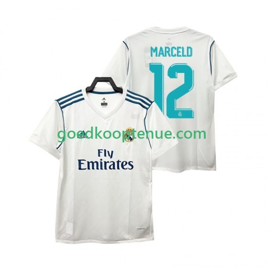 Thuis Retro Tenue van Real Madrid MARCELD 12 2017 2018 Heren Korte Mouw